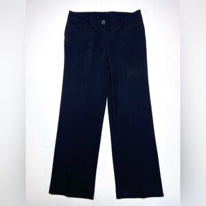 Cato black dress pants trousers size 10P straight leg stretch flap pockets